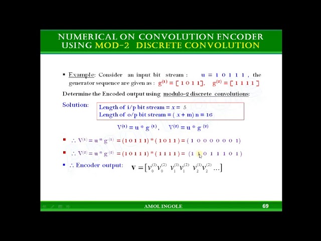 03. Convolution Encoder using Mod-2 discrete convolution.
