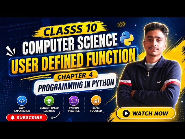 CLASS 10 I COMPUTER SCIENCE I USER DEFINED FUNCTION #elopeeth #class10 #computerscience