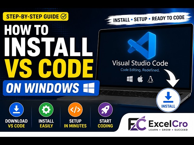 How to Install Visual Studio Code on Windows | VS Code Installation Guide for Beginners (2026)