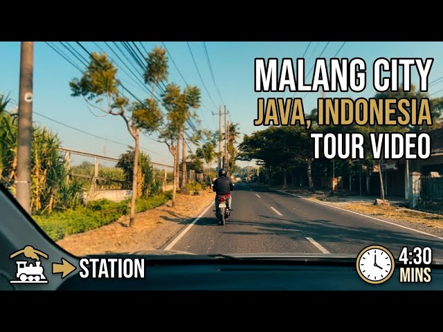 Malang City Street View | Journey to Malang Railway Station, Indonesia 🇮🇩