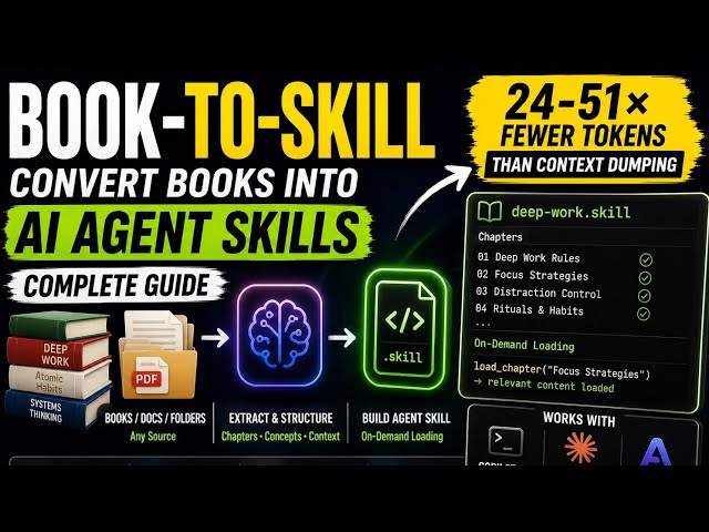 Book-to-Skill — Convert Books Into AI Agent Skills | 13K+ Github Stars