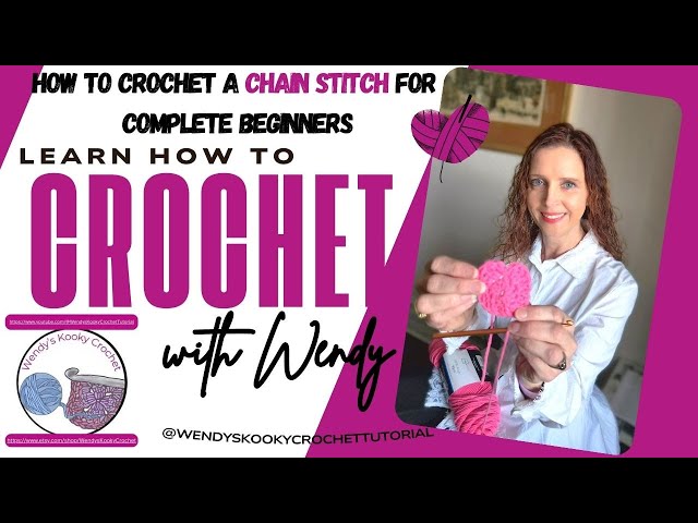 Crochet For Complete Beginners, Learn How Make A Chain Stitch!  Video Four!