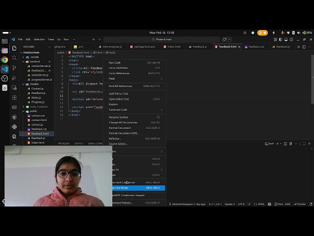 Node.js + MongoDB Tutorial: Fetching & Showing Feedback