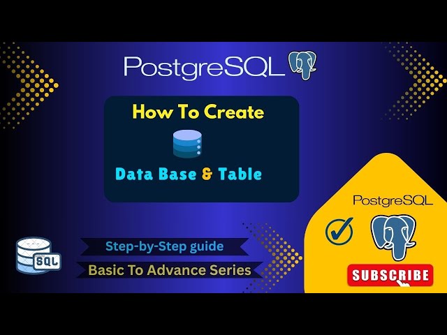 Create Database in PostgreSQL||Create Table in PostgreSQL || SQL tutorial in Hindi #sqltutorial 