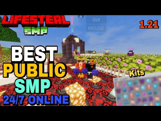 🪁 Join Best Lifesteal Public Smp Server For Minecraft 🌝 | Java + PE | 24/7 Online | Free To Join 💡