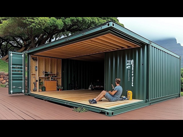 Man Builds Amazing DIY Container Home with Foldable Terrace | Low-Cost Housing @PLAHOUSE-CONTAINER