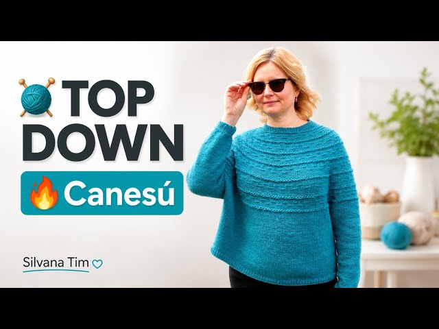 🧶 Cómo Tejer un Suéter Top Down | Canesú Redondo para Cualquier Talla