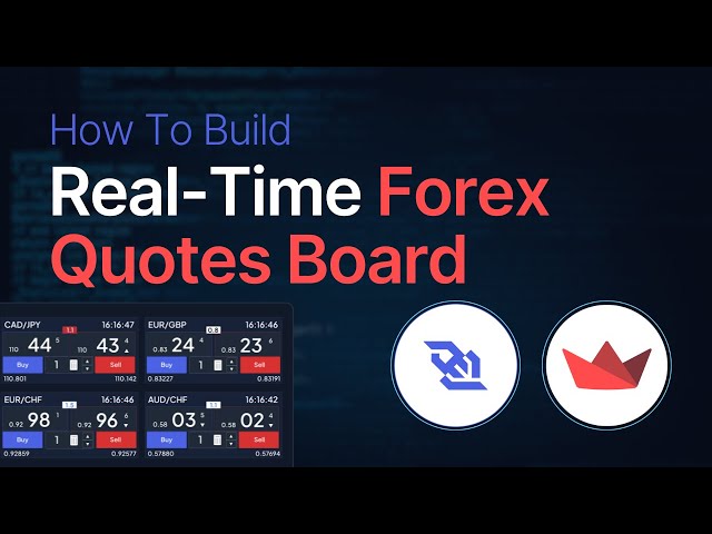 Build a Real-Time Forex Dashboard Live  (updates in milliseconds!)
