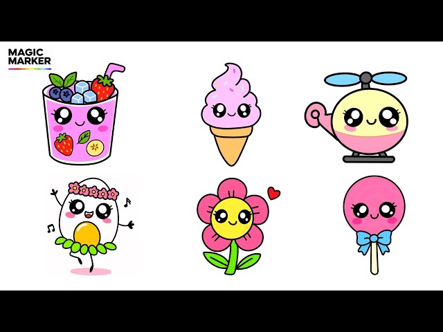 How to Draw a Cute Kawaii Drawing 🎨✨ | Easy Cute Digital Illustration