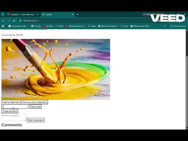 Commerce: CS50’s Web Programming with Python and JavaScript