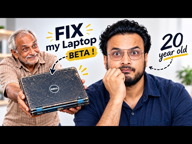 My Uncle Gave me 20 year OLD Laptop with 1GB RAM to REVIVE It