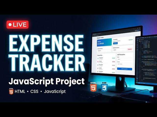🔴 LIVE | Build an Expense Tracker with JavaScript 💰 | HTML, CSS & JS | Live Coding