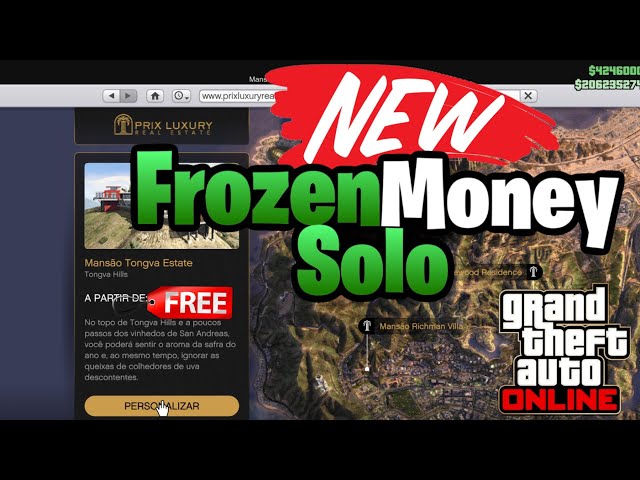 *NEW FROZEN MONEY* GTA ONLINE SOLO MONEY GLITCH 🤑 BEST MONEY GLITCH 🤑 GTA 5 MONEY GLITCH