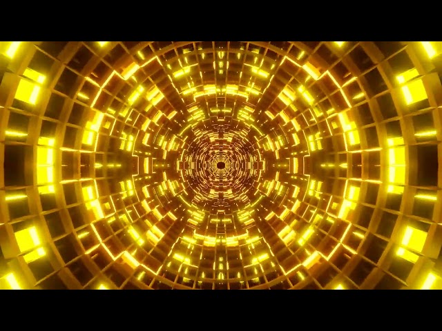 Abstract Background Video 4k Gold Yellow Rotating Metallic Tunnel VJ LOOP NEON Wallpaper