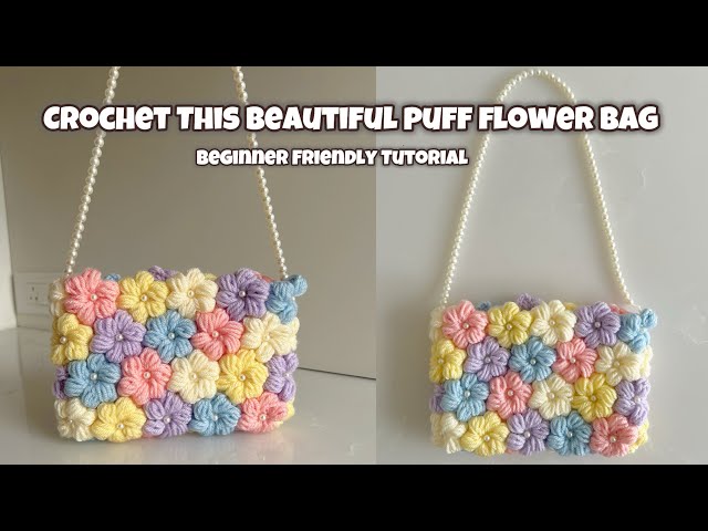 Make this Viral Crochet Puff Flower Bag | Easy & Beginner Friendly Tutorial | Pinterest Inspired 