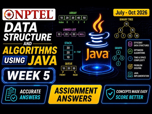 NPTEL Data Structure and Algorithms Using Java | Week 5 Assignment Answers 2026 | #dsa  #java