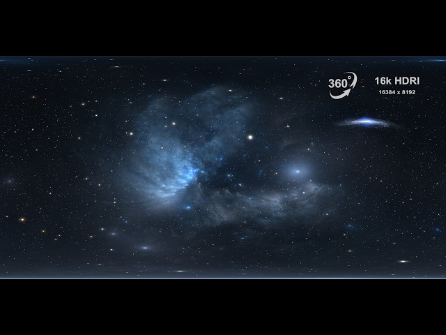 New project 3891: Animation of a space scene using a 16K 360° HDRI texture.