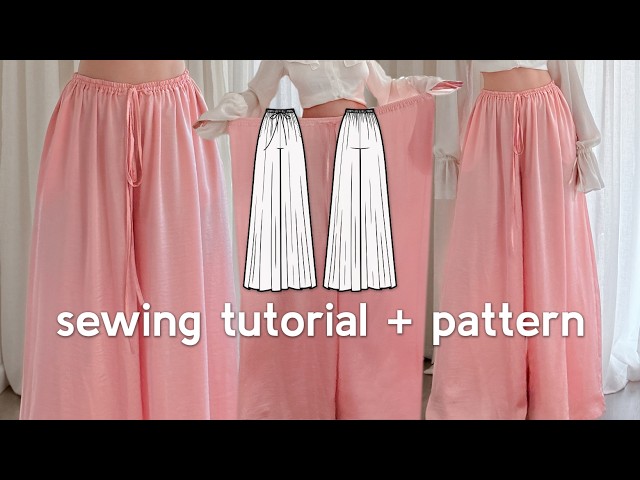 How to Sew ADJUSTABLE Wide Palazzo Pants + Faye Dress DA Sewing Pattern