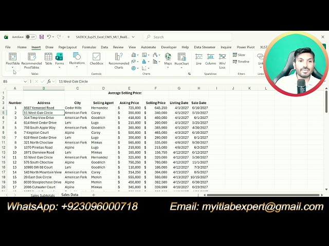 Exp25_Excel_Ch05_ML1_RealEstate | Excel Chapter 5: Grader Mid-Level 1 - Mountain View Realty