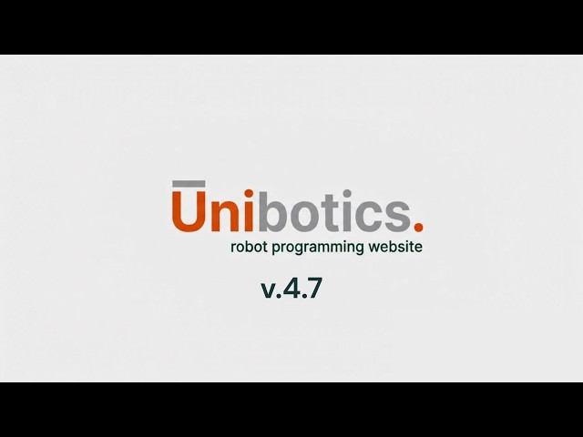 Code. Test. Master Robotics. Welcome to Unibotics 4.7