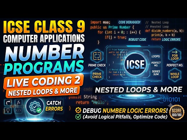 ICSE Class 9 Number Programs Live Coding 2