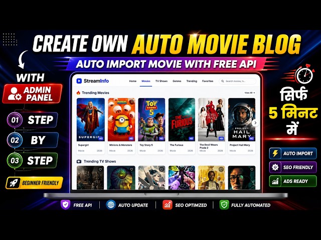 How to Create an Auto Movie Blogging Website | Step-by-Step | How to Earn Money with AdSense