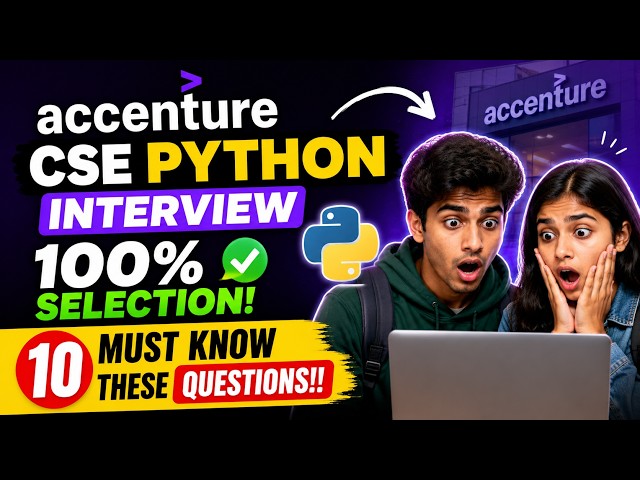 Selection 100%💀 | Python Interview Questions | Accenture Custom Software Engineer Assessment 2026