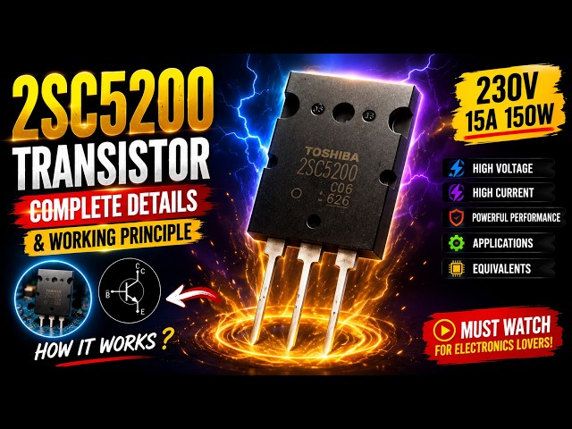 2SC5200 Transistor Complete Details & Working Principle Explained