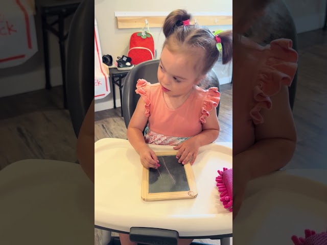 Teach a student with Down syndrome to write. #downsyndrome