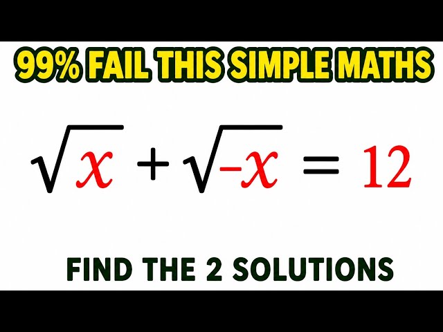 Maths Olympiad Question || Can You Solve This Square Root Challenge?