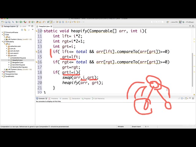 057 Heap Sort implementation in Java