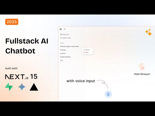 Full-Stack AI Chatbot with Next.js 15, Supabase, Vercel AI SDK and Google Gemini