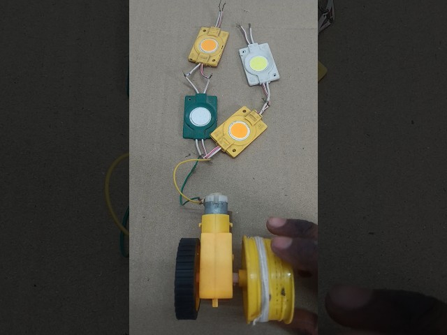 Turning on a plastic generator with LED Light | #tech #project #shorts
