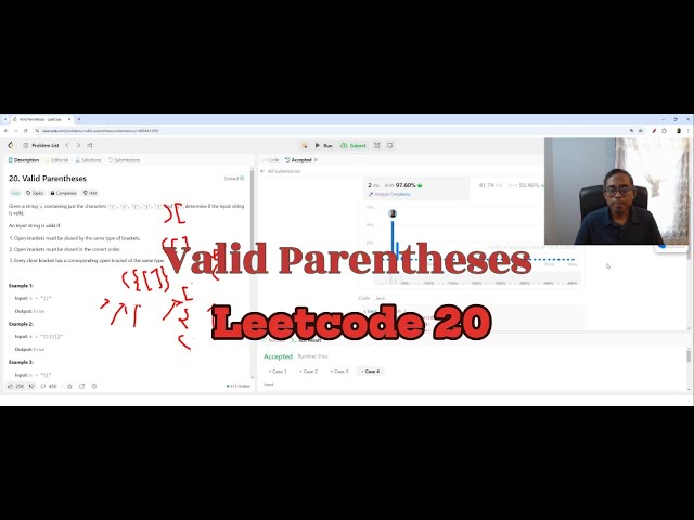Valid Parenthesis Efficient Solution with Visual Understanding  - Leetcode 20- ArrayDeque - Java
