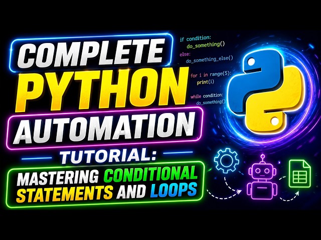 Complete Python Automation Tutorial: Mastering Conditional Statements and Loops