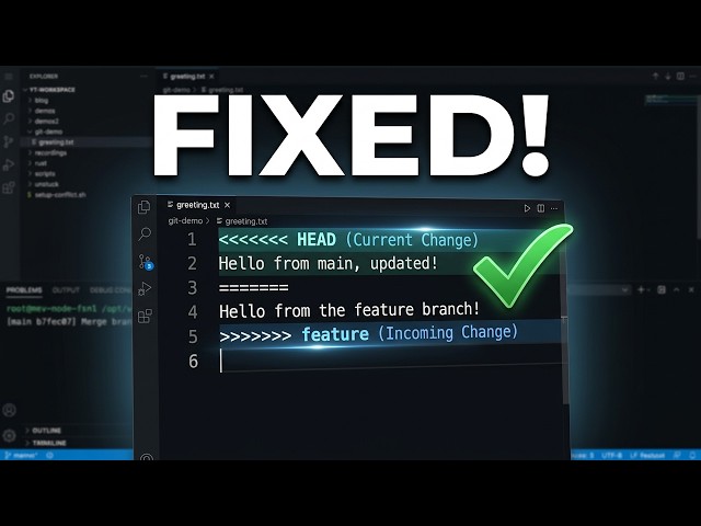 Fix a Git Merge Conflict (Beginner Guide, VS Code)