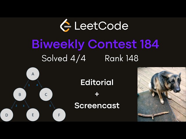 LeetCode Biweekly Contest 185 Editorial + Screencast (straightforward)
