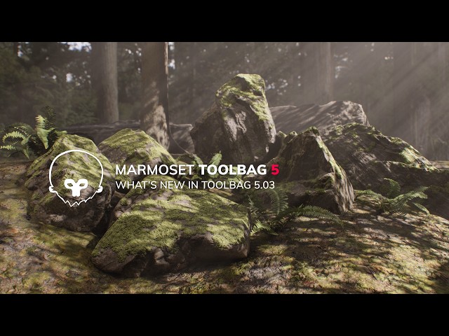 What's New in Marmoset Toolbag 5.03 | Text Layers, Scatter Layers, Motion Blur Preview, & more...
