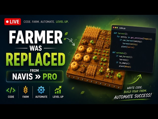 FARMER WAS REPLACED 🌾➡️💻 | From Noob to PRO Coding! | Live Gameplay + Automation