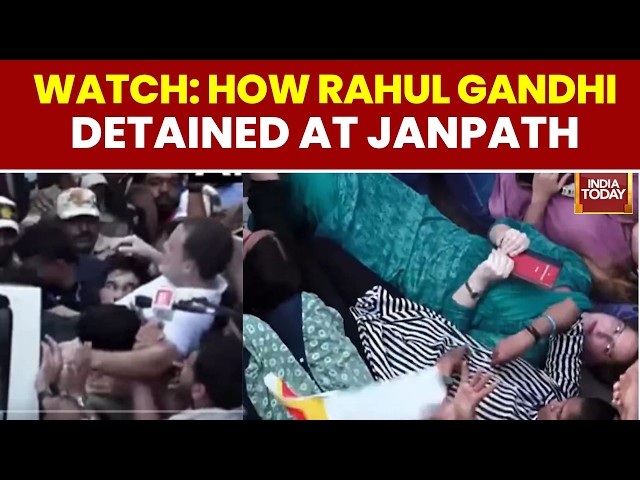 Breaking: Rahul Gandhi Detained At Janpath | Priyanka Lies Down On Ground | INDIA Bloc | CEC