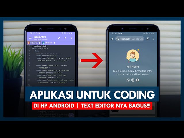 Aplikasi Untuk Coding di HP Android - How To Create Website Using HTML CSS Bootstrap | Web Design