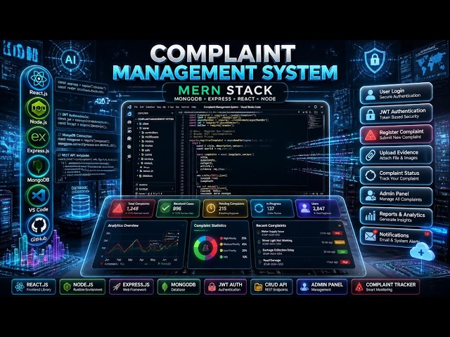 🔴 LIVE:🚨 MERN Stack Complaint Management System | (MongoDB, Express.js, React.js & Node.js)
