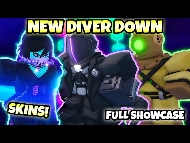 [YBA] ALL NEW DIVER DOWN SKINS FULL SHOWCASES! (SUPER RARE!)