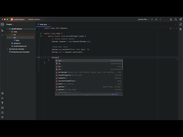 Take user input in Java using Scanner class!