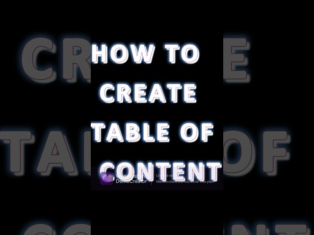 Stop Scrolling! Learn Table of Contents in Word FAST #MSWord #ProductivityTips #MicrosoftOffice