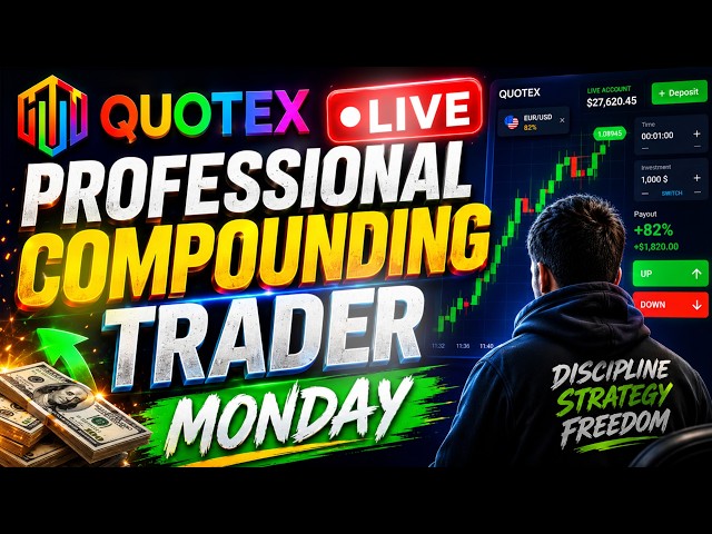 Quotex Live Compounding | Live Trading Education #quotex @BinaryTradingLive