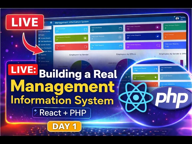 DAY 1 LIVE: Building a Real Management Information System (React + PHP Full Stack) - LEARNING REACT