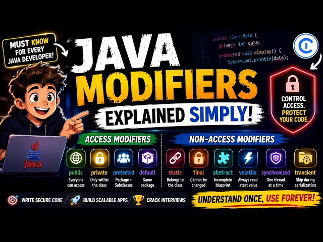 Java Modifiers Explained Once and For All! (Access & Non-Access) 🚀