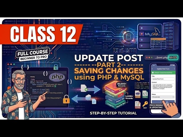Class 12 | Update Post | Part 2 Dynamic Website using PHP MySQL