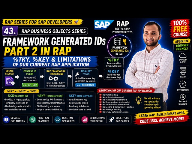 43. Framework Generated IDs Part 2 in RAP, Limitations of our current RAP Application